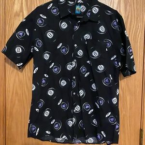 Black Teenage 8 ball Button-up